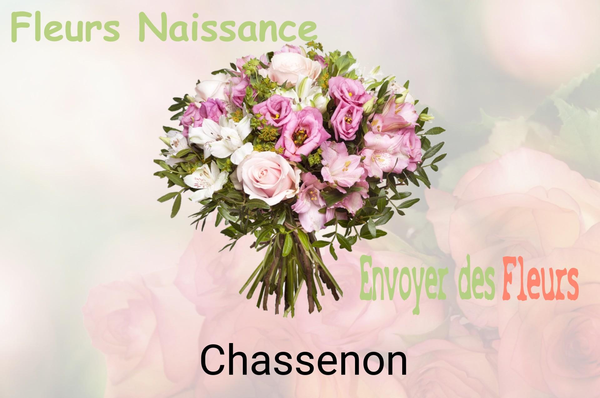 Bouquet de fleurs de naissance livré à Chassenon